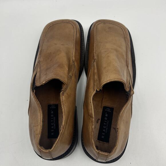 VINTAGE KENNETH COLE LEATHER UPPERS SIZE 13 TAN DERBY MADE IN ITALY BLOCK HEEL main image 6